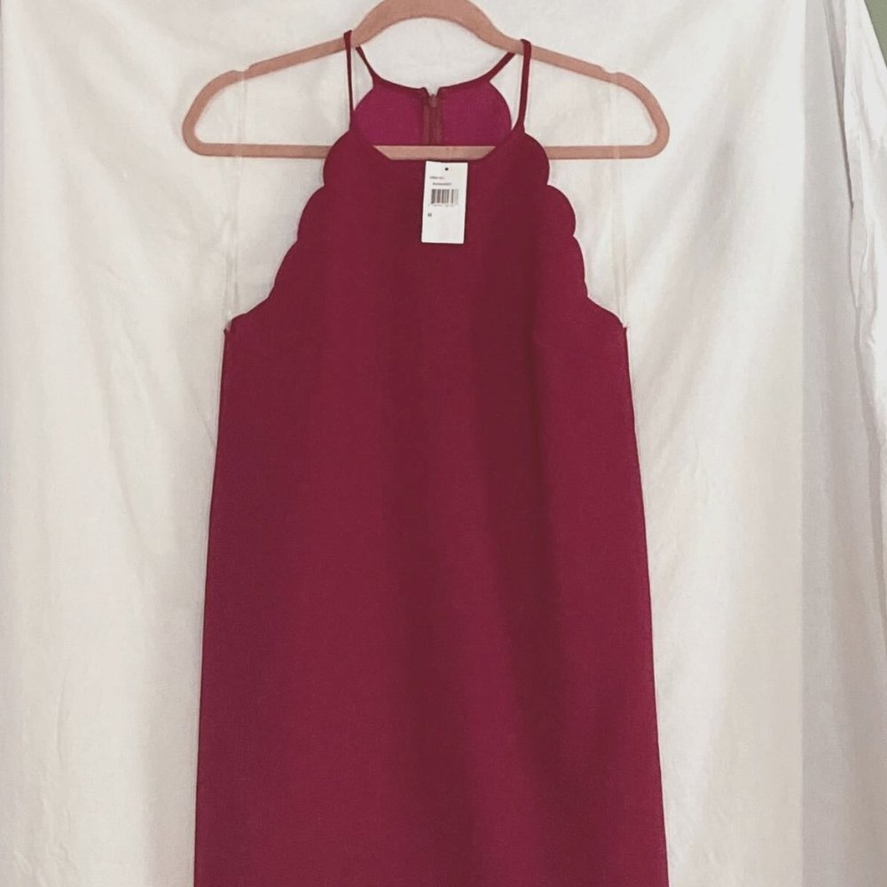 Le Kate Burgundy Halter Dress